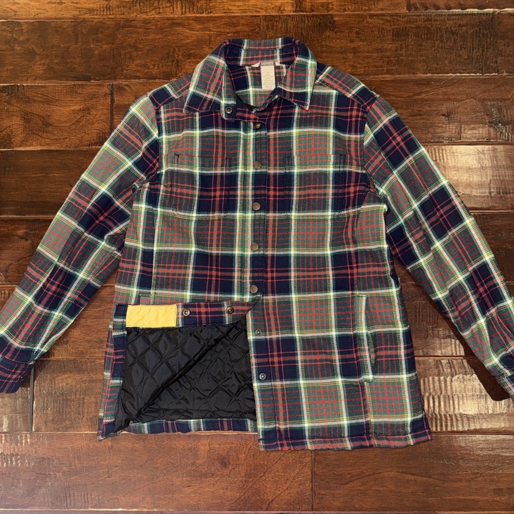 Duluth Trading Jacket Womens Small Plaid Quilted Shirt Jac Flapjac Shacket